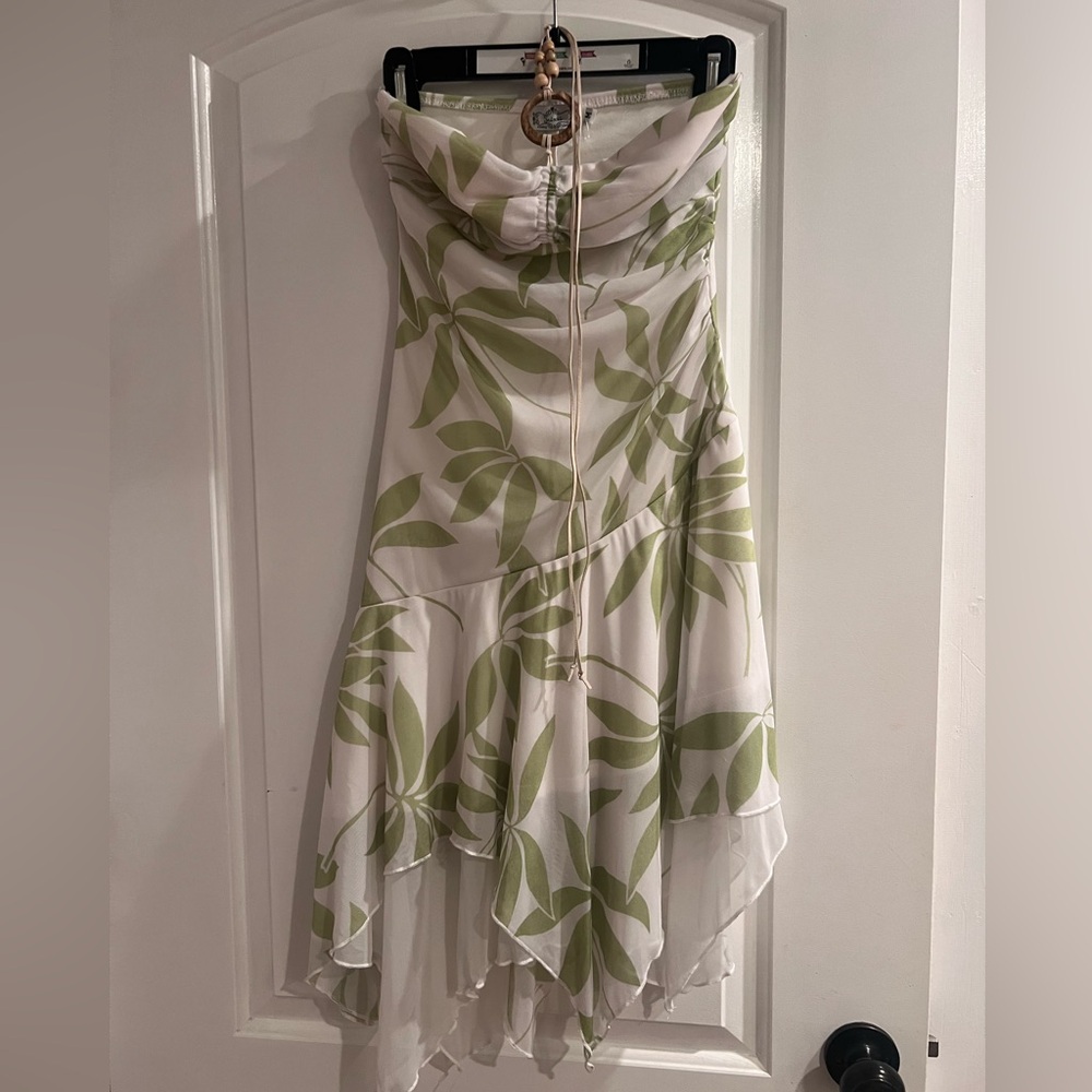 Trixxi Ivory and Olive Dress